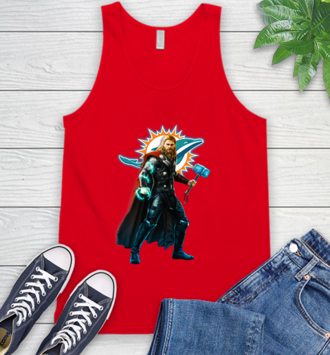 NFL Thor Avengers Endgame Football Miami Dolphins Tank Top 6