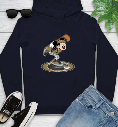 NHL Hockey Anaheim Ducks Cheerful Mickey Disney Shirt Youth Hoodie 4