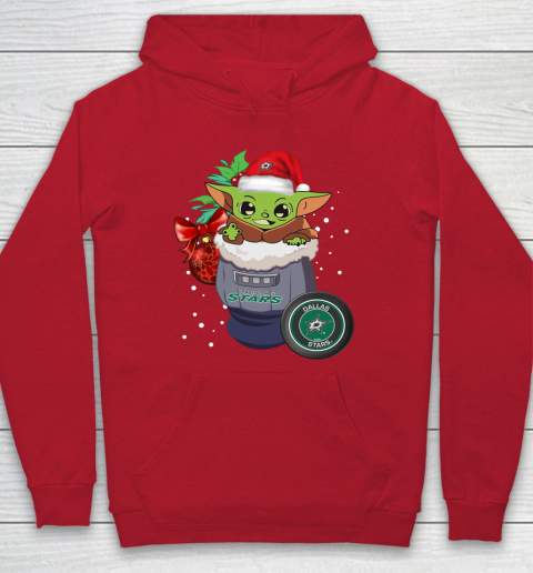 Dallas Stars Christmas Baby Yoda Star Wars Funny Happy NHL Hoodie 10