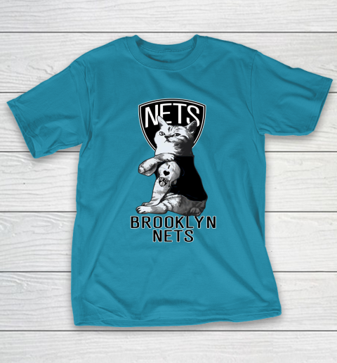 NBA Basketball My Cat Loves Brooklyn Nets T-Shirt 7