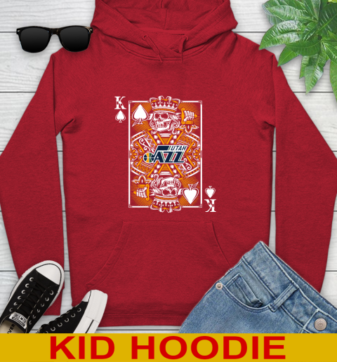 Utah Jazz NBA Basketball The King Of Spades Death Cards Shirt Youth Hoodie - Image 12