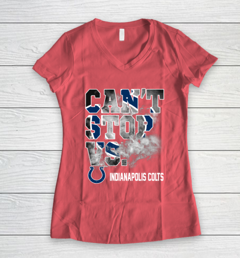 NFL Indianapolis Colts Can't Stop Vs Women's V-Neck T-Shirt 4