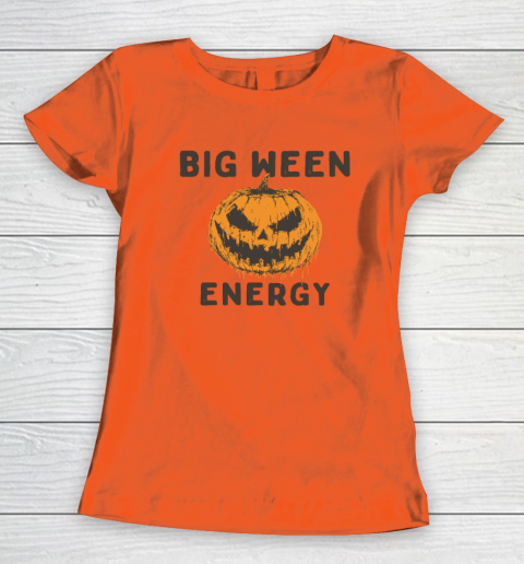 Halloween Pumpkin Head Big Ween Energy Spooky Women's T-Shirt 2