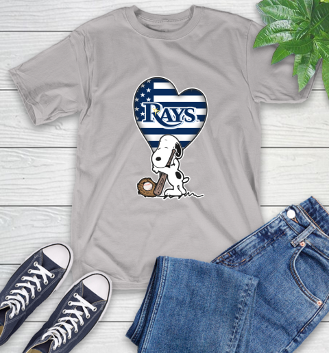 Tampa Bay Rays MLB Baseball The Peanuts Movie Adorable Snoopy T-Shirt 12