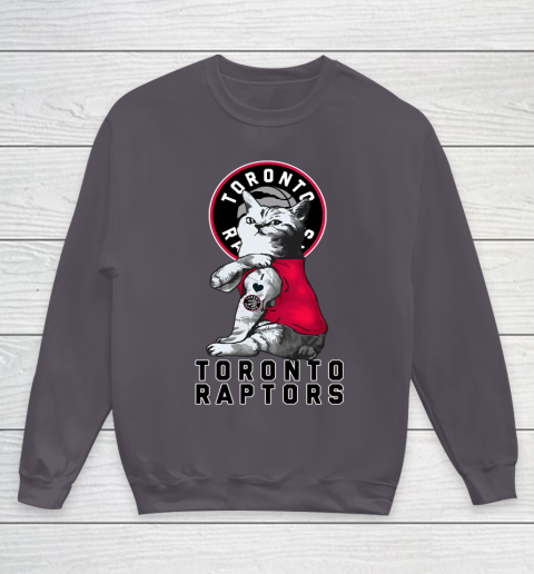 NBA Basketball My Cat Loves Toronto Raptors Youth Sweatshirt 5