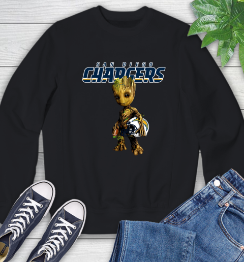 Los Angeles Chargers NFL Football Groot Marvel Guardians Of The Galaxy Sweatshirt 2