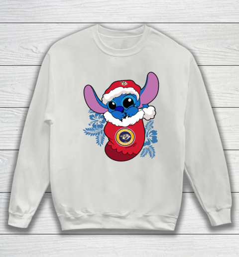 Nashville Predators Christmas Stitch In The Sock Funny Disney NHL Sweatshirt 5