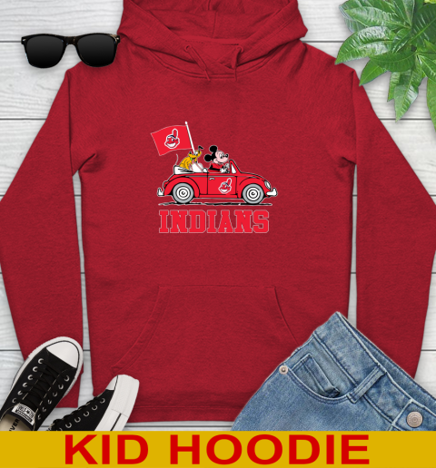 MLB Baseball Cleveland Indians Pluto Mickey Driving Disney Shirt Youth Hoodie 11