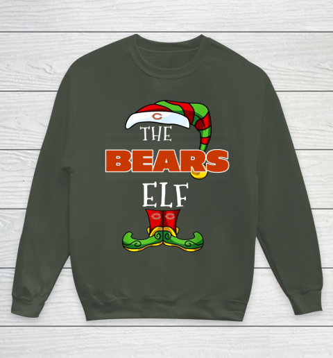 Chicago Bears Christmas ELF Funny NFL Youth Sweatshirt 8