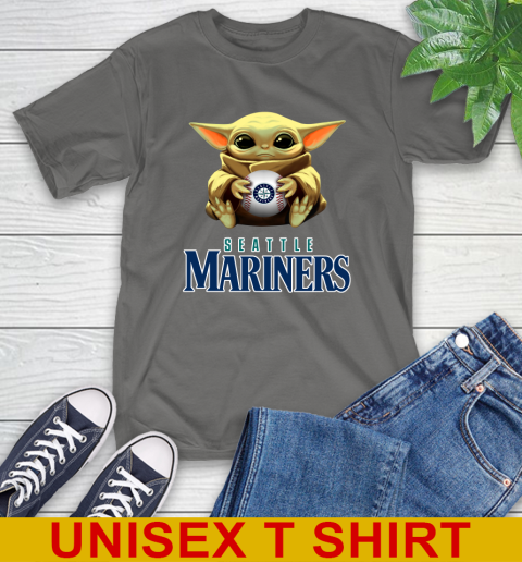 MLB Baseball Seattle Mariners Star Wars Baby Yoda Shirt 8