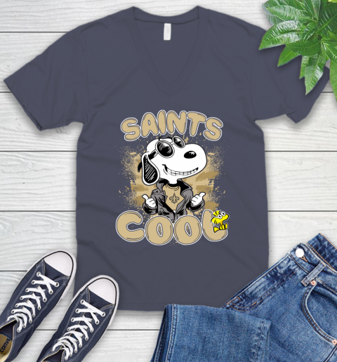NFL Football New Orleans Saints Cool Snoopy Shirt V-Neck T-Shirt 7