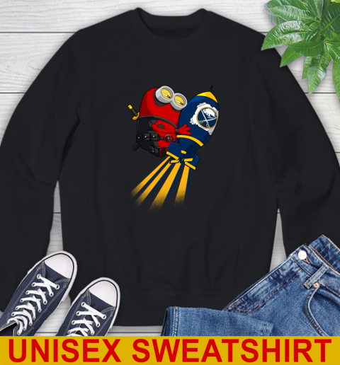 NHL Hockey Buffalo Sabres Deadpool Minion Marvel Shirt Sweatshirt