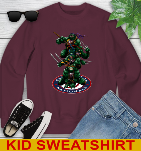 MLB Baseball Washington Nationals Teenage Mutant Ninja Turtles Shirt Youth Sweatshirt 5
