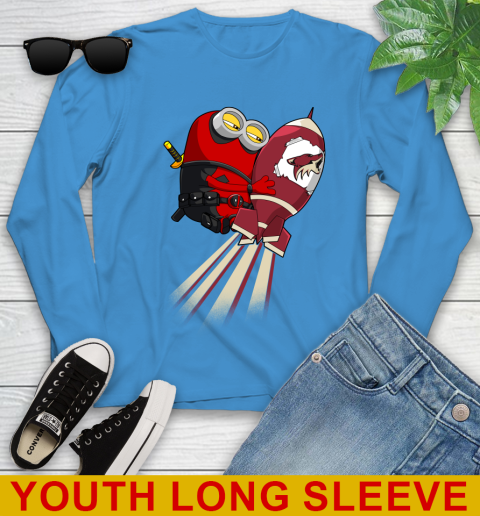 NHL Hockey Arizona Coyotes Deadpool Minion Marvel Shirt Youth Long Sleeve 8