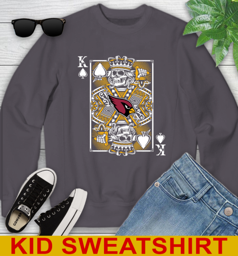 Arizona Cardinals NFL Football The King Of Spades Death Cards Shirt Youth Sweatshirt 5