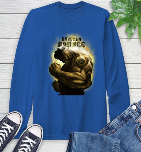 Buffalo Sabres NHL Hockey Hulk Marvel Avengers Sports Long Sleeve T-Shirt 10