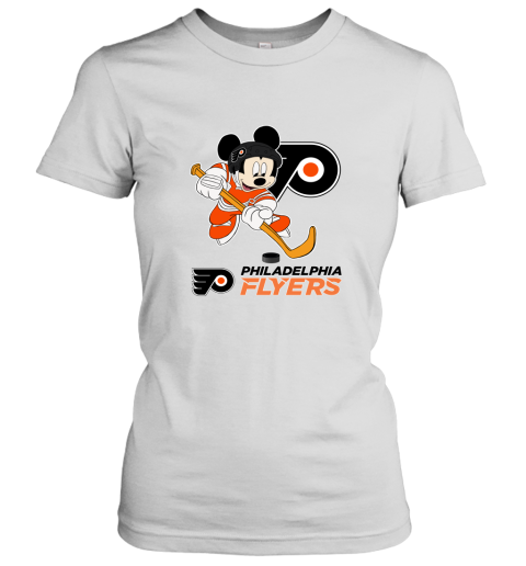 NHL Hockey Mickey Mouse Team Philadelphia Flyers Women's T-Shirt