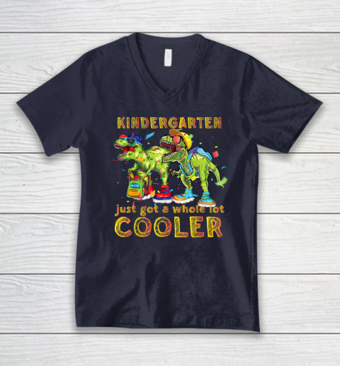 Kindergarten Just Got Cooler Back To School V-Neck T-Shirt 8