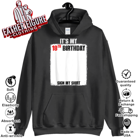 18th Birthday, Unique Signature Keepsake Hoodie