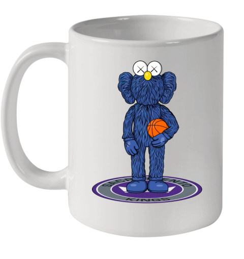 NBA Basketball Sacramento Kings Kaws Bff Blue Figure Shirt Ceramic Mug 11oz