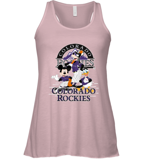 Colorado Rockies Mickey Donald And Goofy Baseball Racerback Tank