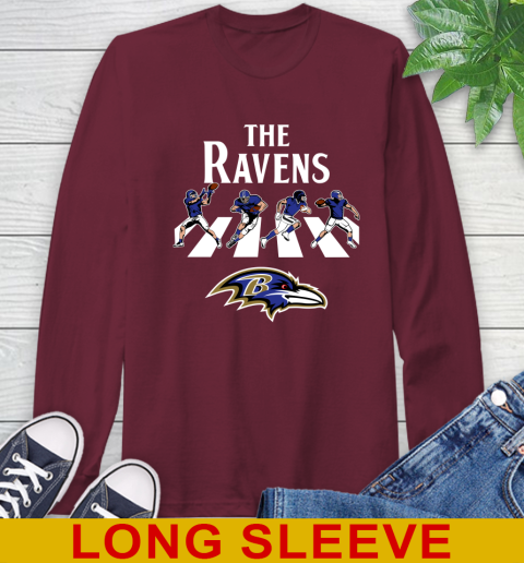 NFL Football Baltimore Ravens The Beatles Rock Band Shirt Long Sleeve T-Shirt 7