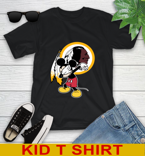 Washington Redskins NFL Football Dabbing Mickey Disney Sports Youth T-Shirt 2
