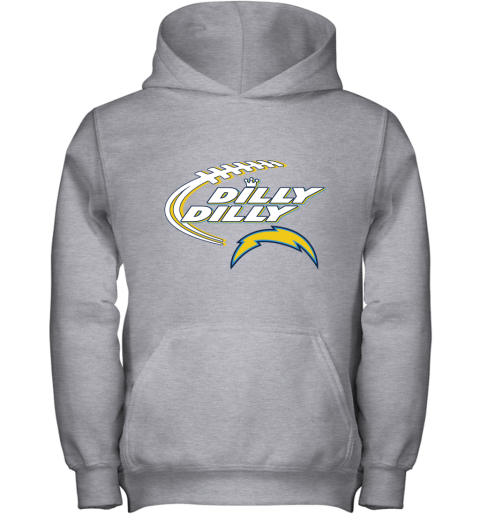 NFL Los Angeles Chargers Dilly Dilly Football Sports WPmVYPG3qZO youth hoodie 43 95 151514 front sport grey