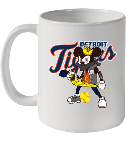 Detroit Tigers MLB Baseball Mickey Peace Sign Sports Ceramic Mug 11oz