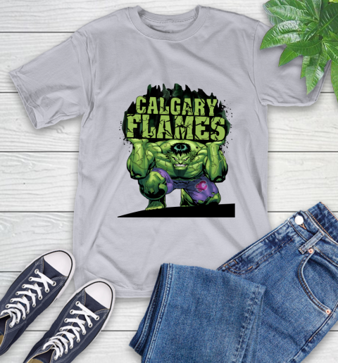 Calgary Flames NHL Hockey Incredible Hulk Marvel Avengers Sports T-Shirt 6