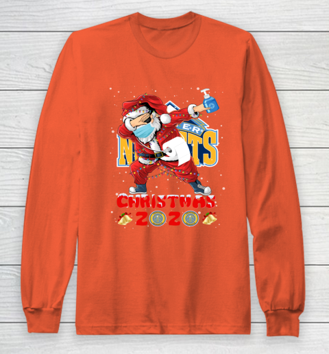 Denver Nuggets Funny Santa Claus Dabbing Christmas 2020 NBA Long Sleeve T-Shirt 3