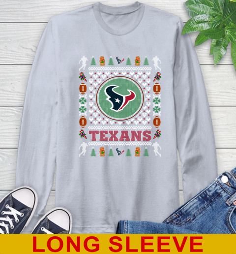 Houston Texans Merry Christmas NFL Football Loyal Fan Long Sleeve T-Shirt 6