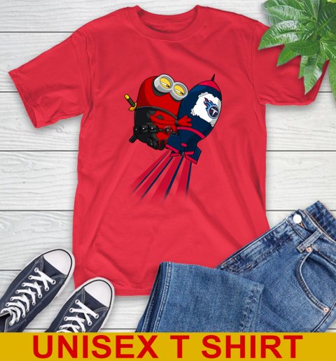 NFL Football Tennessee Titans Deadpool Minion Marvel Shirt T-Shirt 12