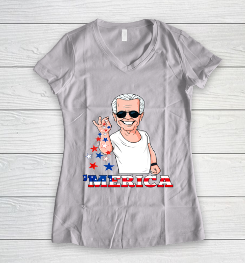 Biden Bae 4th Of July Funny Salt Freedom Women's V-Neck T-Shirt