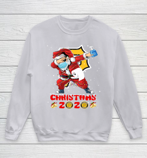 Pittsburgh Pirates Funny Santa Claus Dabbing Christmas 2020 MLB Youth Sweatshirt 3