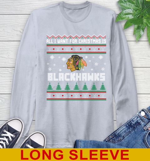 Chicago Blackhawks NHL Hockey All I Want For Christmas Is My Team Sports 60