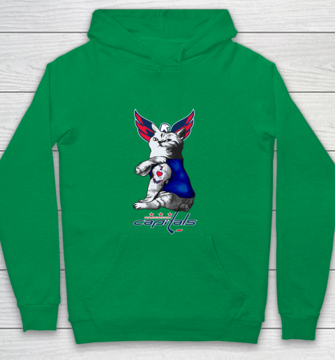 NHL My Cat Loves Washington Capitals Hockey Youth Hoodie 4