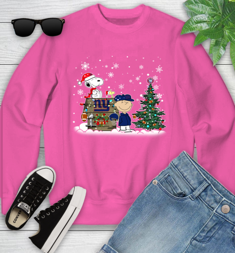 NFL New York Giants Snoopy Charlie Brown Christmas Football Super Bowl Sports Youth Sweatshirt 6