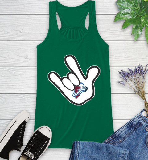 Colorado Avalanche NHL Hockey Mickey Rock Hand Disney Racerback Tank 7