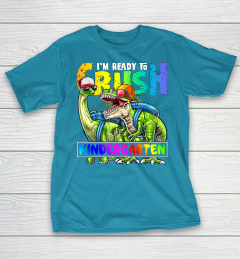 Next Level t shirts I m Ready To Crush Kindergarten T Rex Dino Holding Pencil Back To School T-Shirt 7