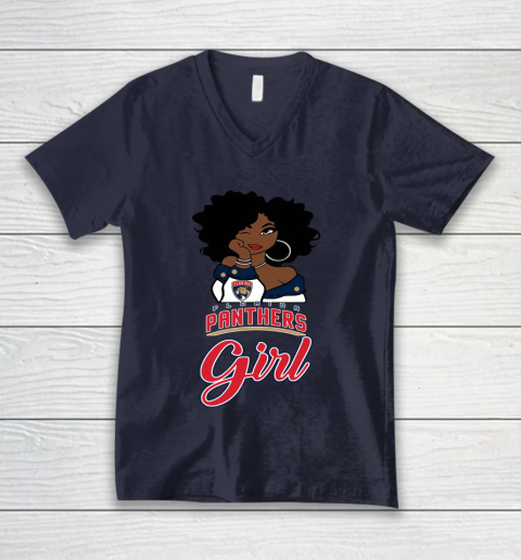 Florida Panthers Girl NHL V-Neck T-Shirt 3