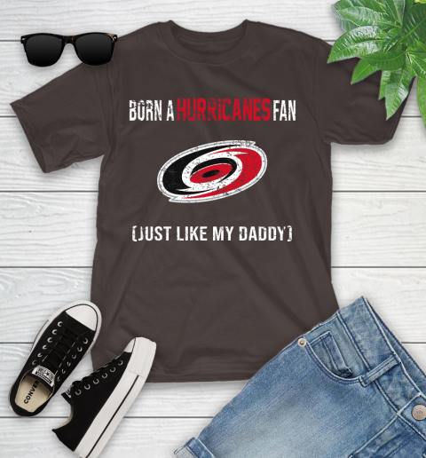 NHL Carolina Hurricanes Hockey Loyal Fan Just Like My Daddy Shirt Youth T-Shirt 6