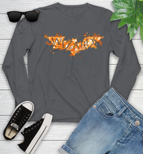 NBA Washington Wizards Batman Logo DC Basketball Sports Shirt Youth Long Sleeve 9