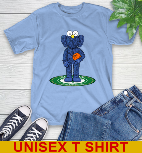 NBA Basketball Boston Celtics Kaws Bff Blue Figure Shirt T-Shirt 11