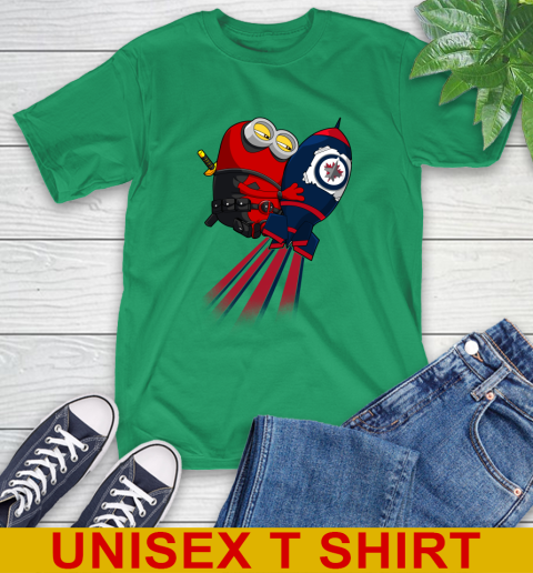 NHL Hockey Winnipeg Jets Deadpool Minion Marvel Shirt T-Shirt 8 NHL Hockey Winnipeg Jets Deadpool Minion Marvel Shirt T-Shirt - Image 8