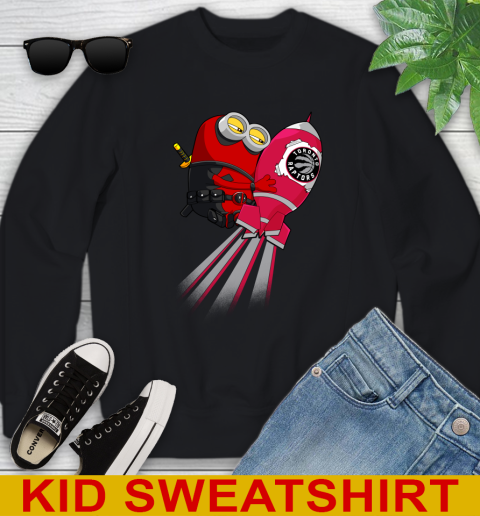 NBA Basketball Toronto Raptors Deadpool Minion Marvel Shirt Youth Sweatshirt