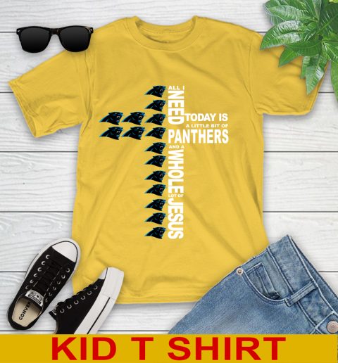 NFL All I Need Today Is A Little Bit Of Carolina Panthers Shirt Youth T-Shirt 9
