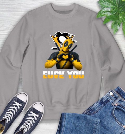 NHL Pittsburgh Penguins Deadpool Love You Fuck You Hockey Sports Sweatshirt 5