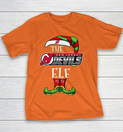 New Jersey Devils Christmas ELF Funny NHL Youth T-Shirt 4