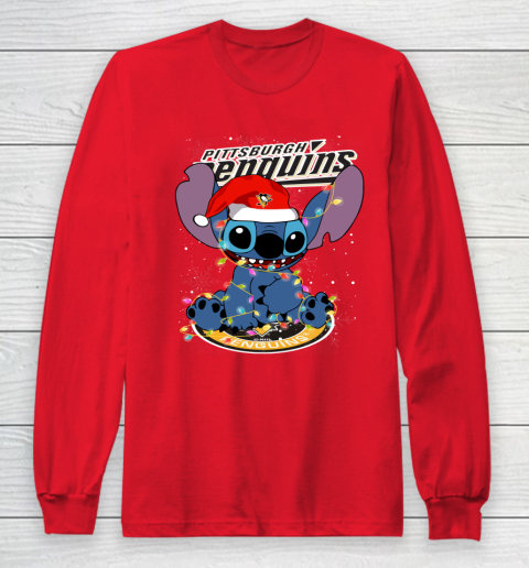 Pittsburgh Penguins NHL Hockey noel stitch Christmas Long Sleeve T-Shirt 7